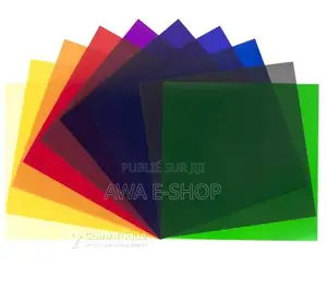 Photo - Kit de filtres de couleur professionnels pour éclairage - 8 couleurs
