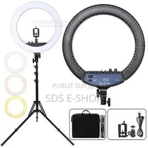 Photo - Cercle lumineux LED de 18 pouces pour éclairage professionnel et strea