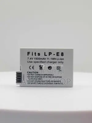 Photo - Batterie de remplacement LP-E8 pour appareil photo Canon