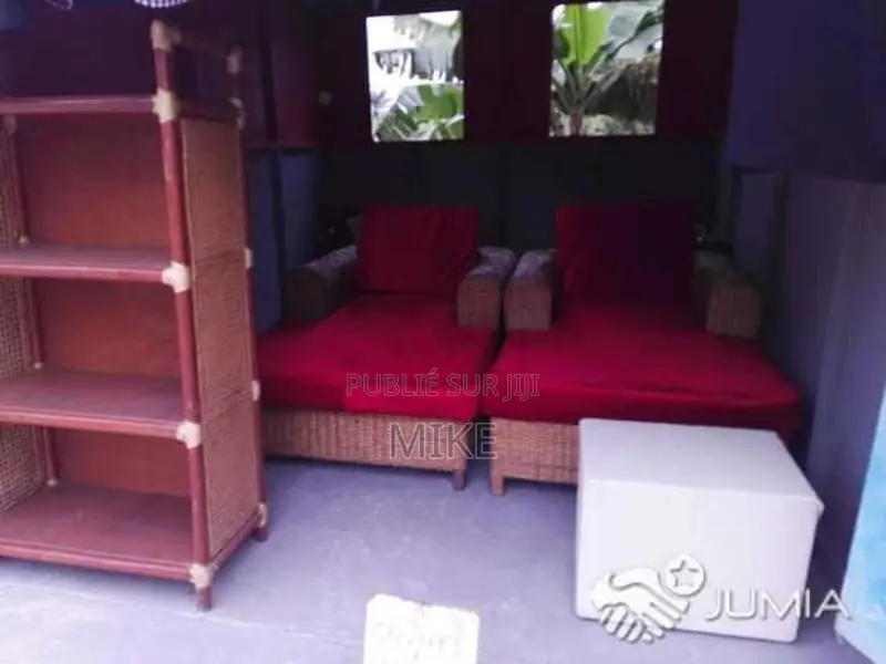 Salon canapé allongé avec mobilier assorti - Tissu neuf