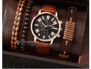 Photo - Coffret montre élégant avec bracelets interchangeables homme
