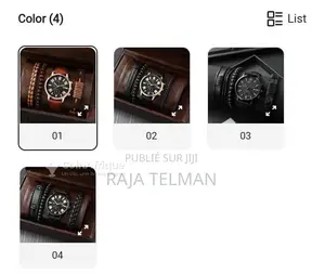 Coffret montre élégant avec bracelets interchangeables homme