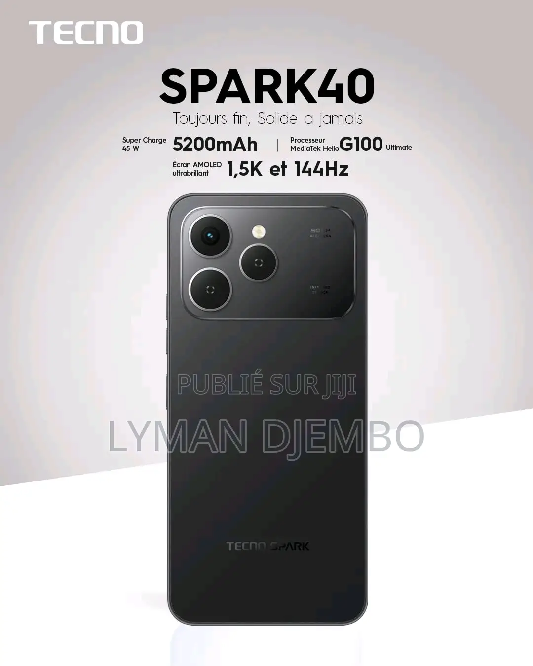 New Tecno Spark 40 128 GB Black