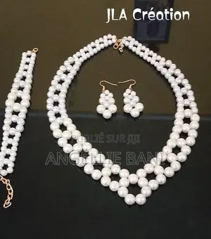 Photo - Ensemble Collier Boucles d'Oreilles Et Bracelet en Perles